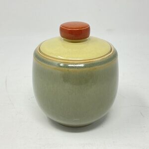 Denby Fire (retired) Stoneware Sugar Bowl & Lid